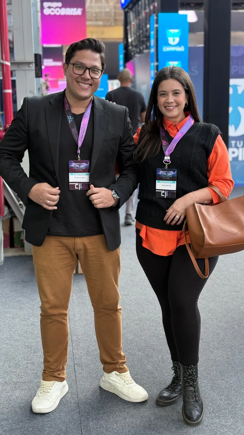 Vinicius Avanzi e Letícia Spínola na Campinas Innovation Week